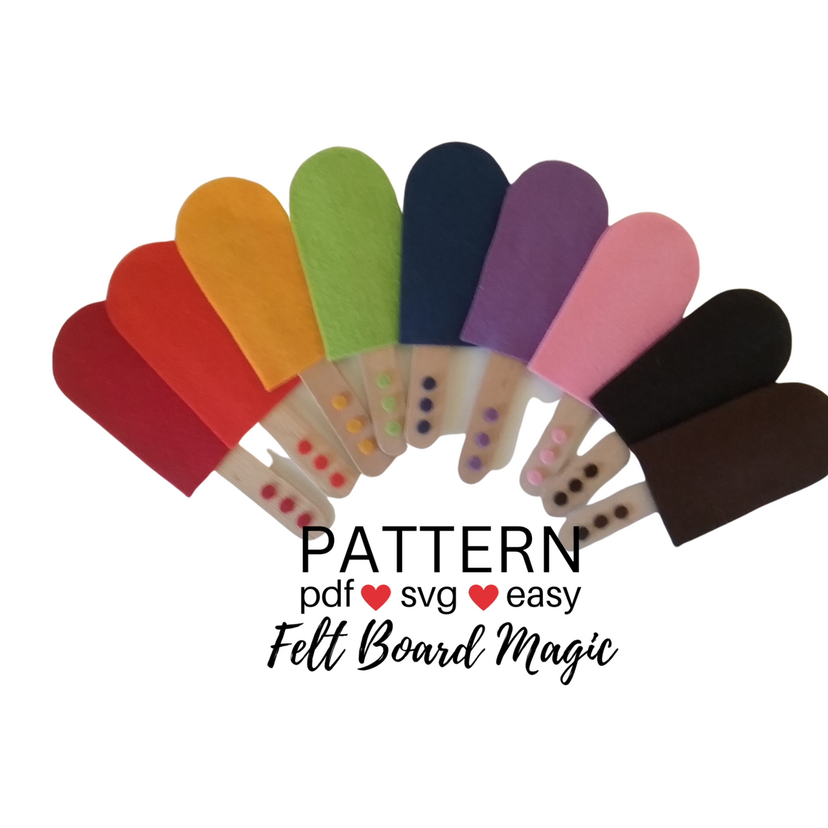 Colour Matching Painter's Palette Felt Set Pattern – Felt Board Magic