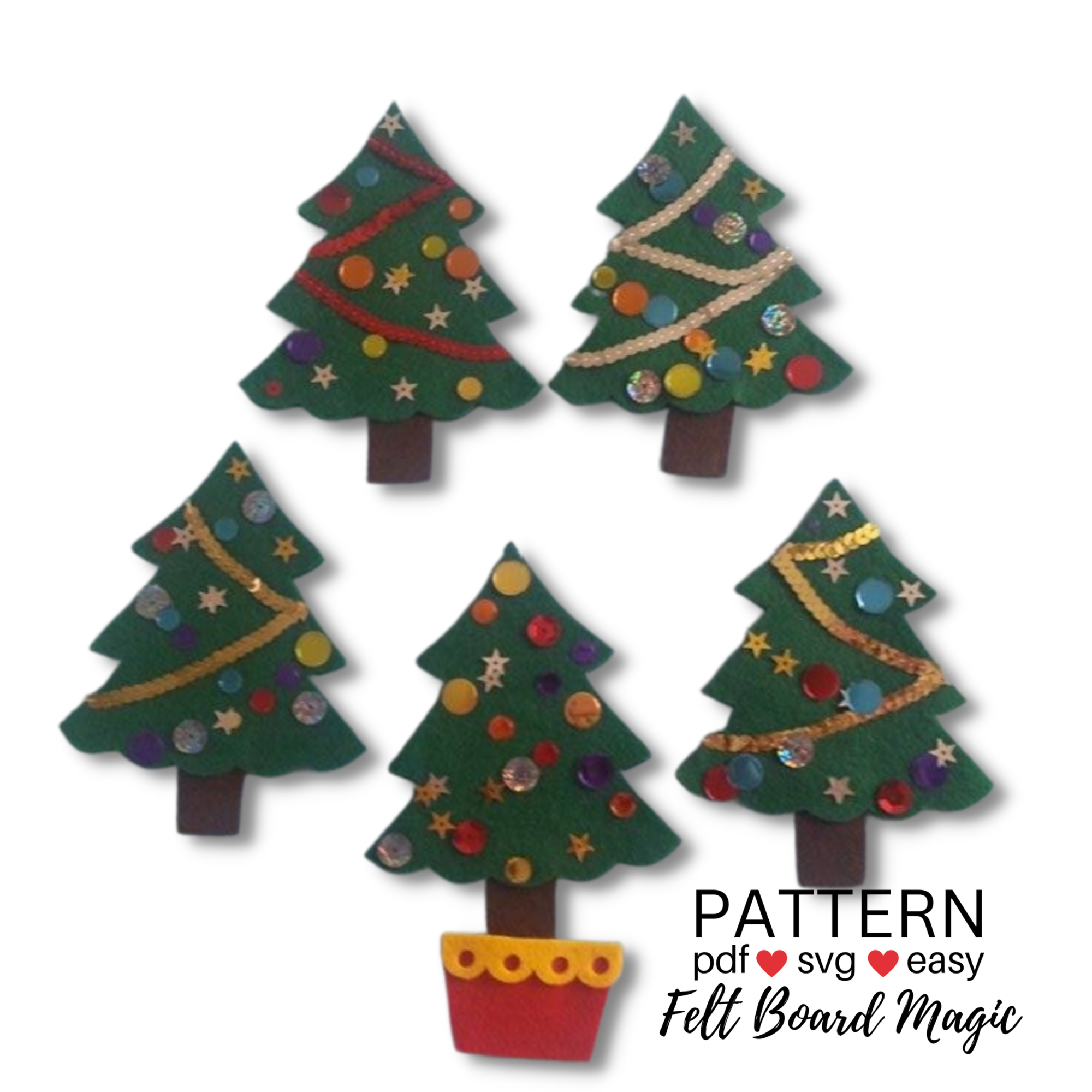 Felt Christmas Ornaments Felt Ornaments Patterns Felt SVG Pattern
